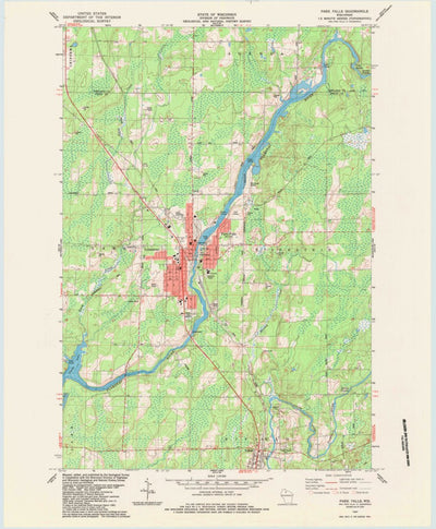 United States Geological Survey Park Falls, WI (1984, 24000-Scale) digital map