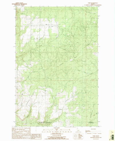 United States Geological Survey Park, ID (1990, 24000-Scale) digital map