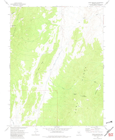 United States Geological Survey Park Mountain, NV (1968, 24000-Scale) digital map