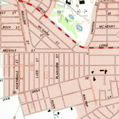 United States Geological Survey Park Place, TX (1982, 24000-Scale) digital map