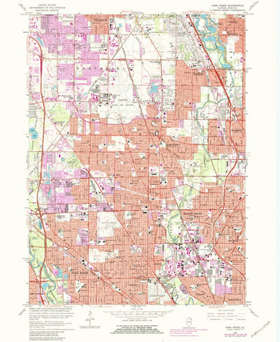 United States Geological Survey Park Ridge, IL (1963, 24000-Scale) digital map