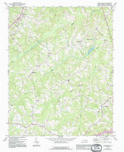 United States Geological Survey Park Spring, NC (1972, 24000-Scale) digital map
