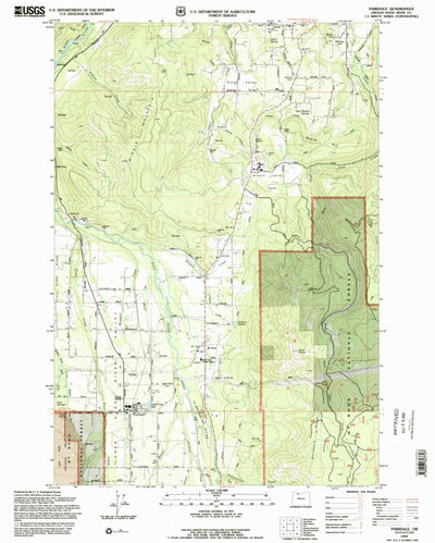 United States Geological Survey Parkdale, OR (1994, 24000-Scale) digital map