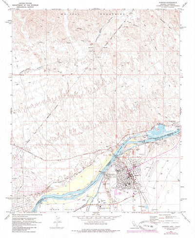 United States Geological Survey Parker, AZ-CA (1970, 24000-Scale) digital map