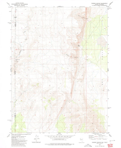 United States Geological Survey Parker Canyon, NV-CA (1980, 24000-Scale) digital map