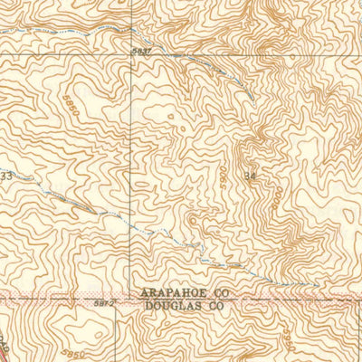 United States Geological Survey Parker, CO (1942, 31680-Scale) digital map