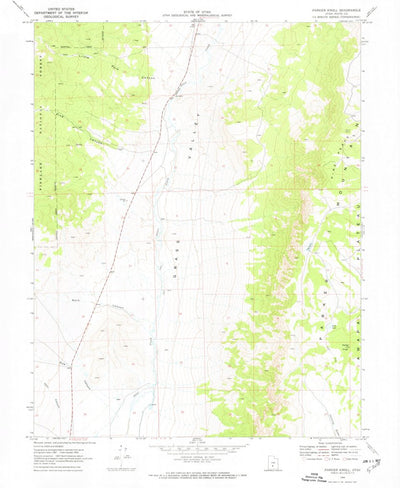United States Geological Survey Parker Knoll, UT (1969, 24000-Scale) digital map