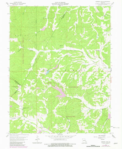 United States Geological Survey Parker Lake, MO (1959, 24000-Scale) digital map