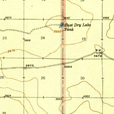United States Geological Survey Parker Lake, NM (1943, 62500-Scale) digital map