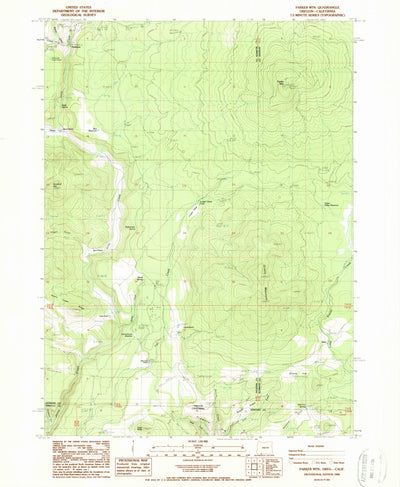 United States Geological Survey Parker Mountain, OR-CA (1988, 24000-Scale) digital map