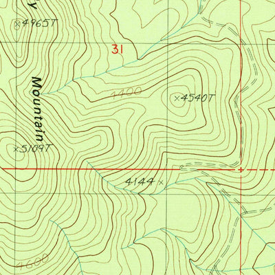 United States Geological Survey Parker Mountain, OR-CA (1988, 24000-Scale) digital map