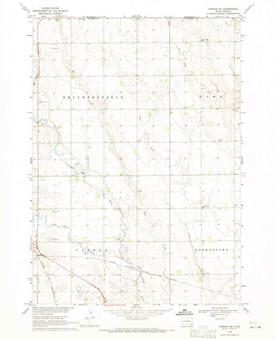 United States Geological Survey Parker NE, SD (1968, 24000-Scale) digital map