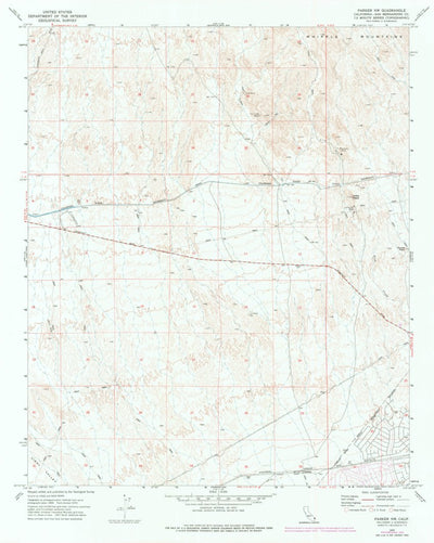 United States Geological Survey Parker NW, CA (1970, 24000-Scale) digital map
