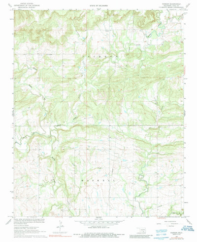 United States Geological Survey Parker, OK (1967, 24000-Scale) digital map