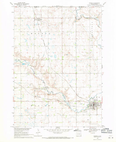 United States Geological Survey Parker, SD (1968, 24000-Scale) digital map