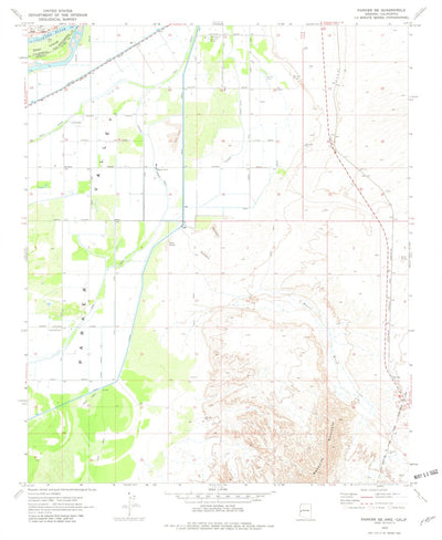 United States Geological Survey Parker SE, AZ-CA (1970, 24000-Scale) digital map