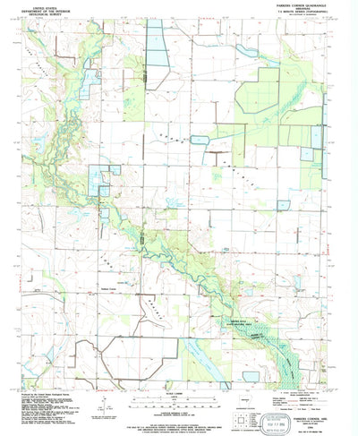 United States Geological Survey Parkers Corner, AR (1994, 24000-Scale) digital map