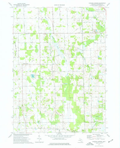 United States Geological Survey Parkers Corners, MI (1973, 24000-Scale) digital map