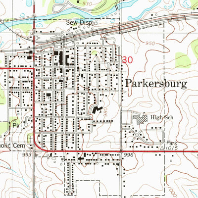 United States Geological Survey Parkersburg, IA (1980, 24000-Scale) digital map