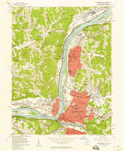 United States Geological Survey Parkersburg, WV-OH (1957, 24000-Scale) digital map