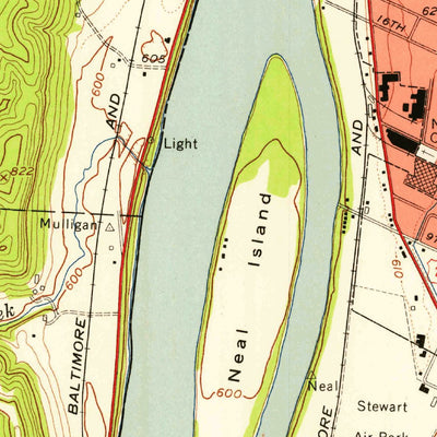 United States Geological Survey Parkersburg, WV-OH (1957, 24000-Scale) digital map