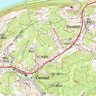 United States Geological Survey Parkersburg, WV-OH (1969, 24000-Scale) digital map