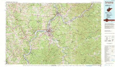 United States Geological Survey Parkersburg, WV-OH (1981, 100000-Scale) digital map