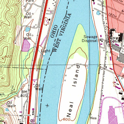 United States Geological Survey Parkersburg, WV-OH (1994, 24000-Scale) digital map
