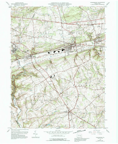 United States Geological Survey Parkesburg, PA (1953, 24000-Scale) digital map