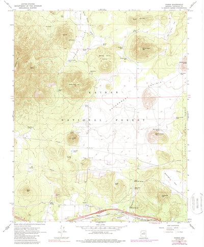 United States Geological Survey Parks, AZ (1966, 24000-Scale) digital map