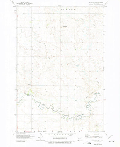 United States Geological Survey Parks Hills, ND (1972, 24000-Scale) digital map