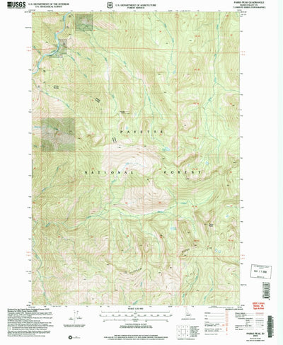 United States Geological Survey Parks Peak, ID (2004, 24000-Scale) digital map