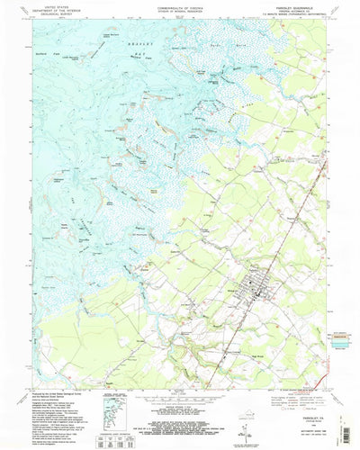 United States Geological Survey Parksley, VA (1968, 24000-Scale) digital map