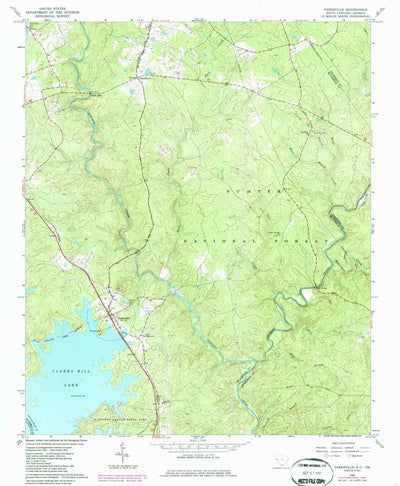 United States Geological Survey Parksville, SC-GA (1964, 24000-Scale) digital map