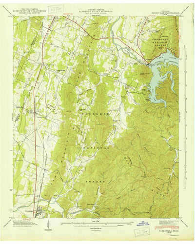 United States Geological Survey Parksville, TN (1943, 24000-Scale) digital map