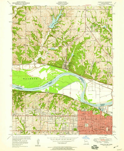 United States Geological Survey Parkville, MO-KS (1948, 24000-Scale) digital map