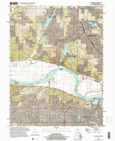 United States Geological Survey Parkville, MO-KS (1996, 24000-Scale) digital map