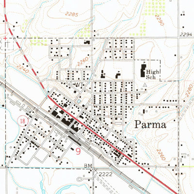 United States Geological Survey Parma, ID-OR (1965, 24000-Scale) digital map