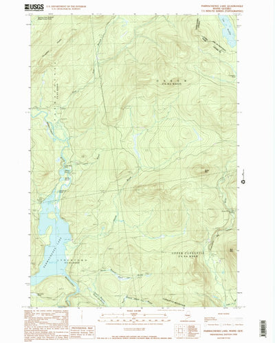 United States Geological Survey Parmachenee Lake, ME (1990, 24000-Scale) digital map