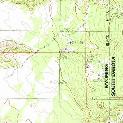 United States Geological Survey Parmlee Canyon, WY-SD (1984, 24000-Scale) digital map