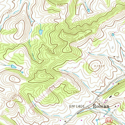 United States Geological Survey Parnassus, VA (1967, 24000-Scale) digital map