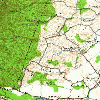 United States Geological Survey Parnassus, VA-WV (1944, 62500-Scale) digital map