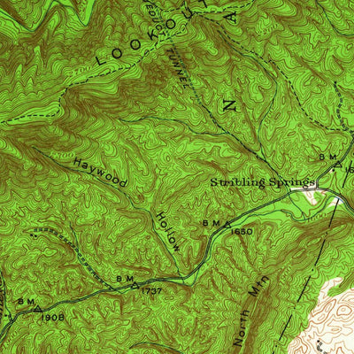 United States Geological Survey Parnassus, VA-WV (1944, 62500-Scale) digital map