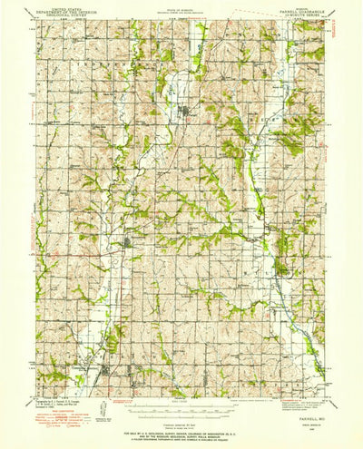 United States Geological Survey Parnell, MO (1940, 62500-Scale) digital map