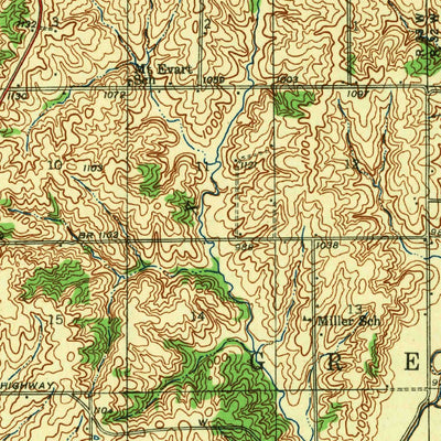 United States Geological Survey Parnell, MO (1943, 62500-Scale) digital map