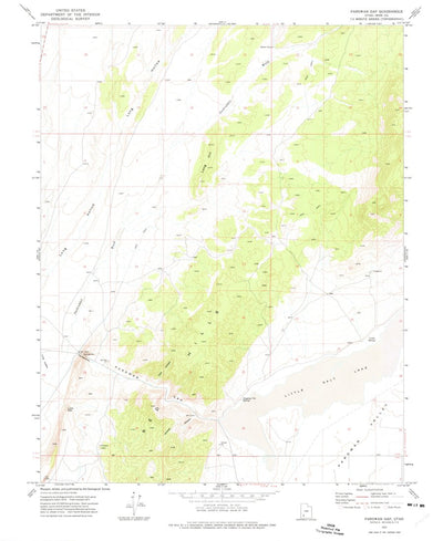 United States Geological Survey Parowan Gap, UT (1971, 24000-Scale) digital map
