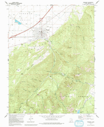 United States Geological Survey Parowan, UT (1971, 24000-Scale) digital map