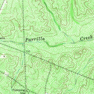 United States Geological Survey Parrilla Creek NW, TX (1968, 24000-Scale) digital map