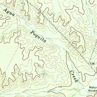 United States Geological Survey Parrilla Creek SW, TX (1968, 24000-Scale) digital map