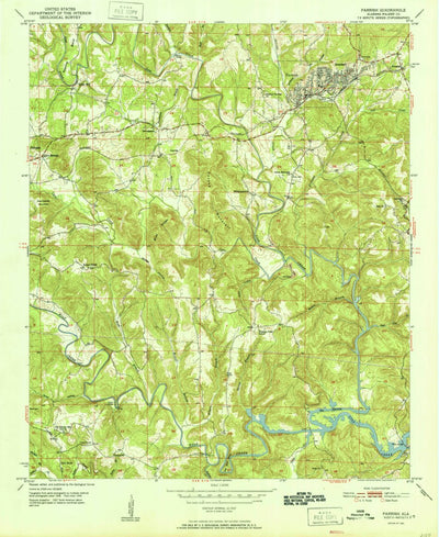 United States Geological Survey Parrish, AL (1951, 24000-Scale) digital map